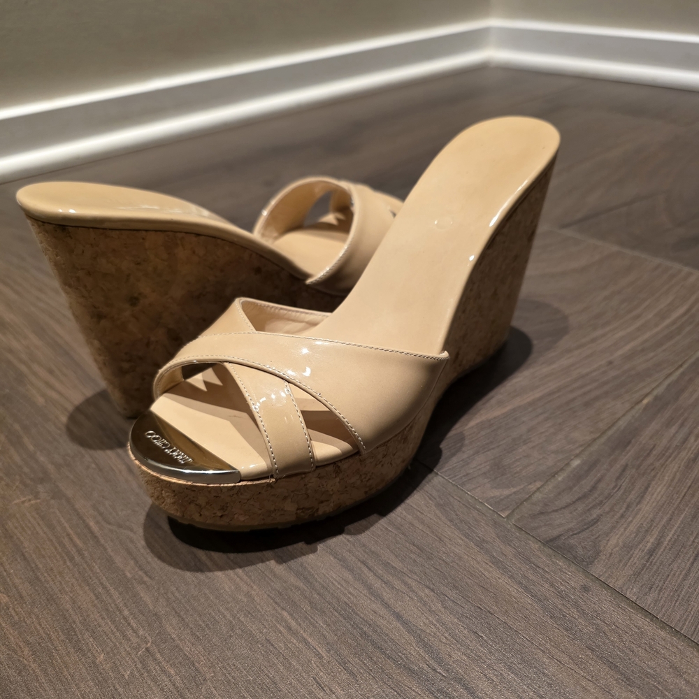 Jimmy Choo - Nude Wedge Sandals